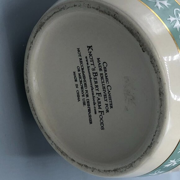 Knotts Berry Farm Ceramic Canister Raised Dots - Picture 5 of 7